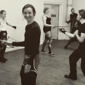 Smile in sword fighting